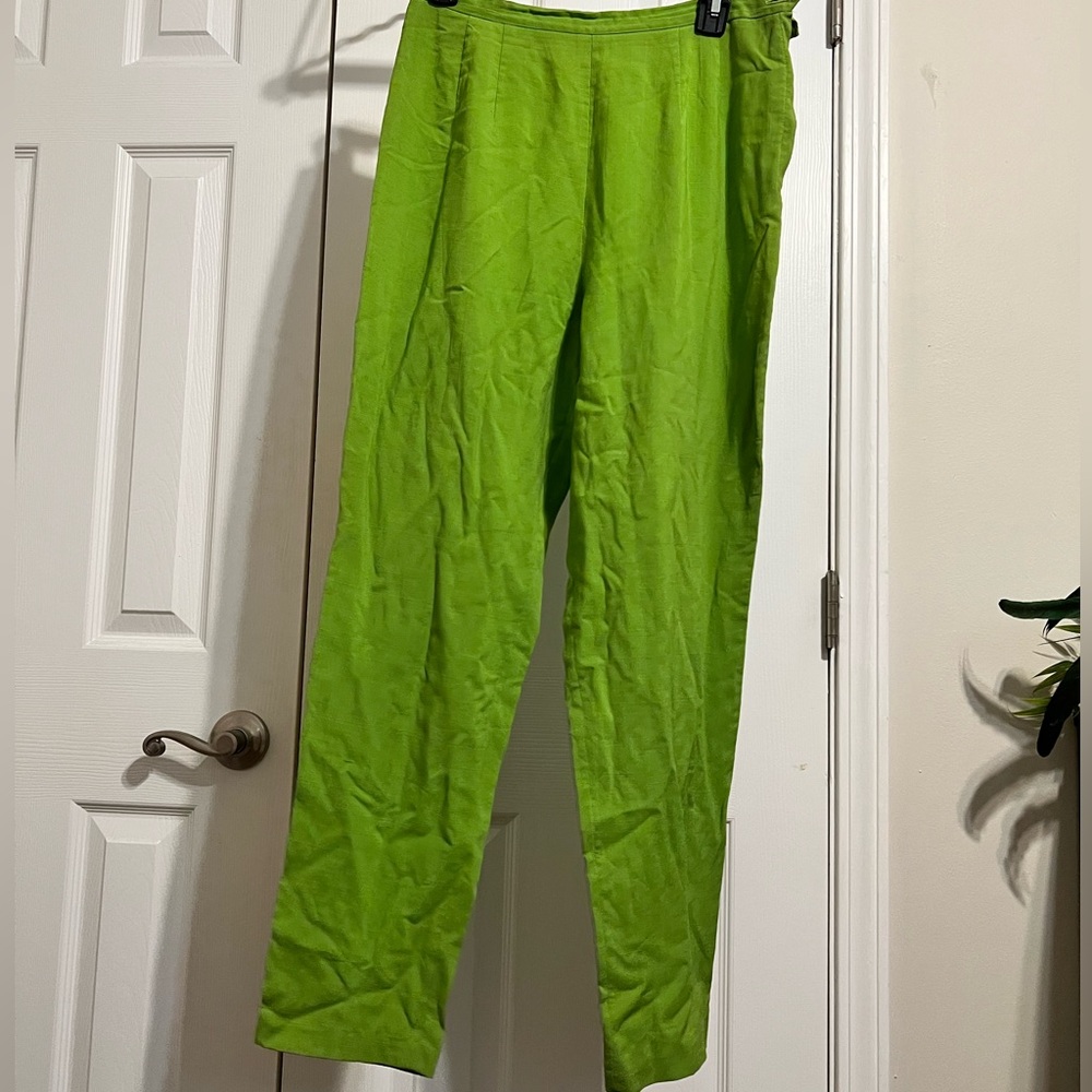 Vintage 60s Nardis of Dallas Vibrant Green Pants